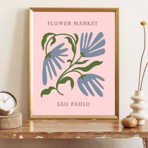 Sao Paulo Brasil Poster Flower Market Download Sao Paulo Wall Art Flower Market Print Flower Market Poster Flower Market Wall Art Abstract