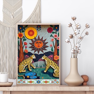 Mexico Wall Art Print Downloadable Wall Art Mexican Folk Art Print Mexican Talavera Art Boho Mexican Wall Art Boho Wall Art Colorful  ar