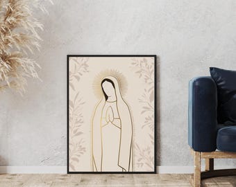 Our Lady Of Guadalupe Virgin Mary Art Virgin Mary Wall Art Catholic Art Print Virgin Of Guadalupe Wall Art Prints Catholic Mexican Art Print