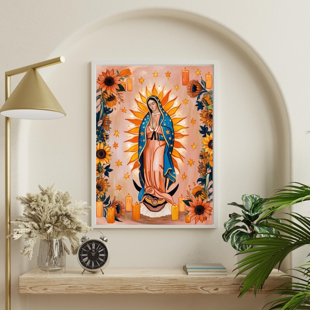 Our Lady of Guadalupe Virgin Mary Wall Art Virgin of Guadalupe Art ...