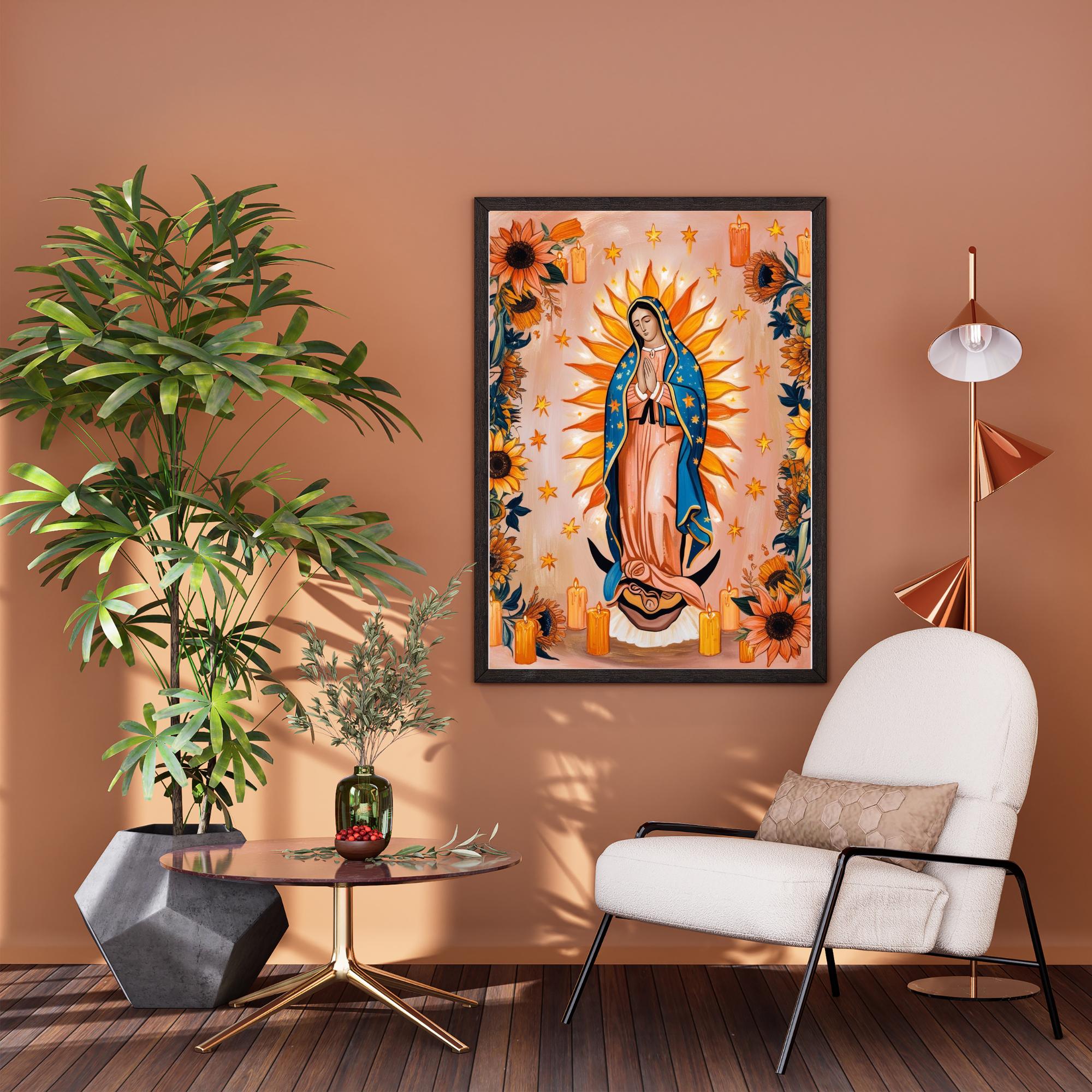 Our Lady of Guadalupe Virgin Mary Wall Art Virgin of Guadalupe Art ...
