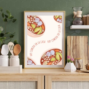 Spanish Kitchen Mexican Kitchen Decor Food Wall Arte Kitchen Arte Poster Mexico Art Prints Latina Art Mexican Poster Mexican Mom Spanish