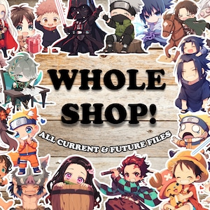 Whole shop PNG Bundle | Access to all current and future files | Image files for merch, stickers, POD