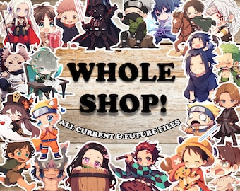 Whole shop PNG Bundle | Access to all current and future files | Image files for merch, stickers, POD