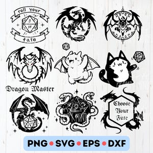 Dnd SVG paket | Dungeons and dragons svg png Pack