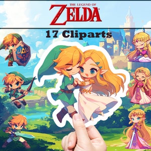 Cute Zelda & Link Clipart Bundle