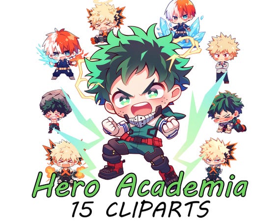 Hero Anime Png Bundle | Cute Anime Clipart Pack