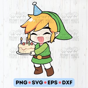 Joli lien d'anniversaire SVG en couches | La légende de Zelda Png Svg