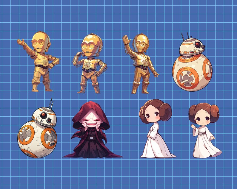 Star Wars Png Pack, Cute Star Wars Clipart Bundle - Etsy