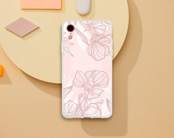 Pink Flower Flexi case for iPhone