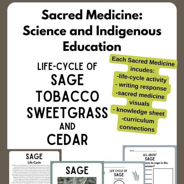 Four Sacred Medicines Life Cycle Unit, Indigenous Education