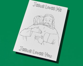 Jesus Loves You Coloring Page - Etsy