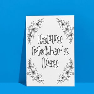 Idea de regalo única para el Día de la Madre, imprimible para colorear, actividad, regalo y tarjeta para colorear.
