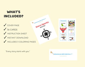 Story Sparks Card Game | Creative Writing Prompts (Printable) | Homeschool Game