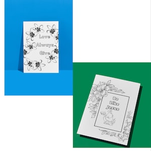 Christian Coloring Page Bundle: Love Always Give, Be Like Jesus (Digital Download)