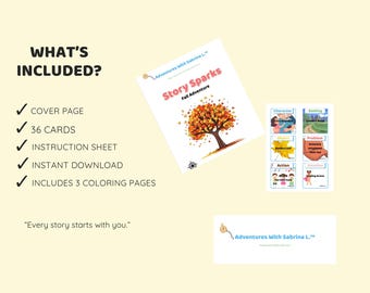 Fall Storytelling Card Game: 36 Printable Story Prompts (PDF Download) | Homeschool Game