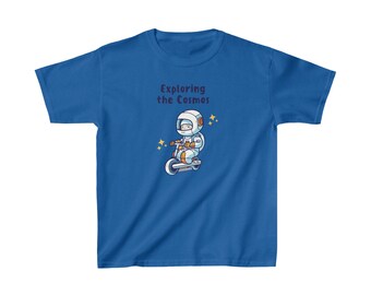 Exploring the cosmos graphic print T-shirt for kids ,gift for kids