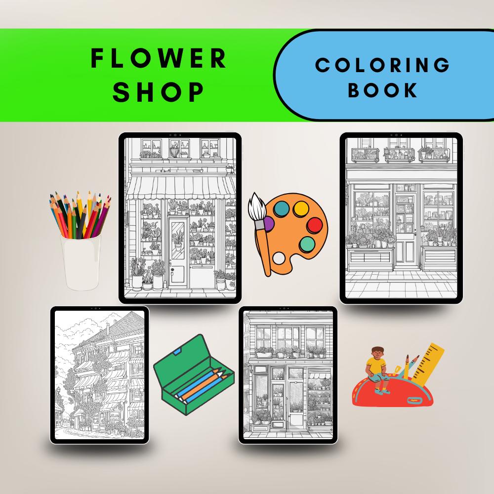 100 Flower Shop Coloring Pages - Il Fullxfull.6304564095 A0em