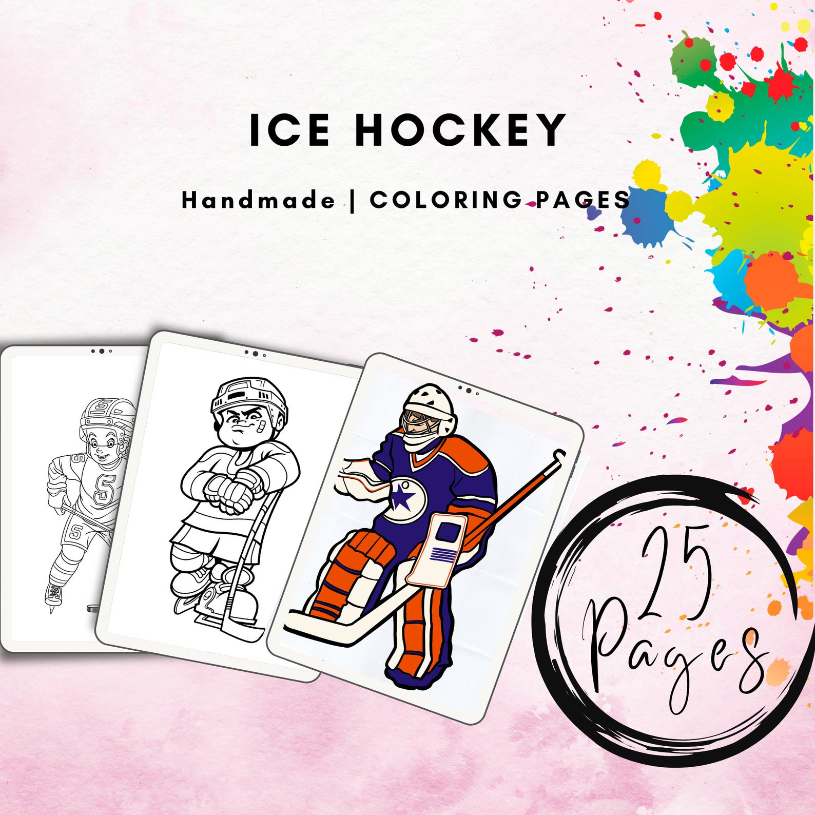 Hockey Coloring Pages for Kids Boys and Girls 25 Printable Pages ...