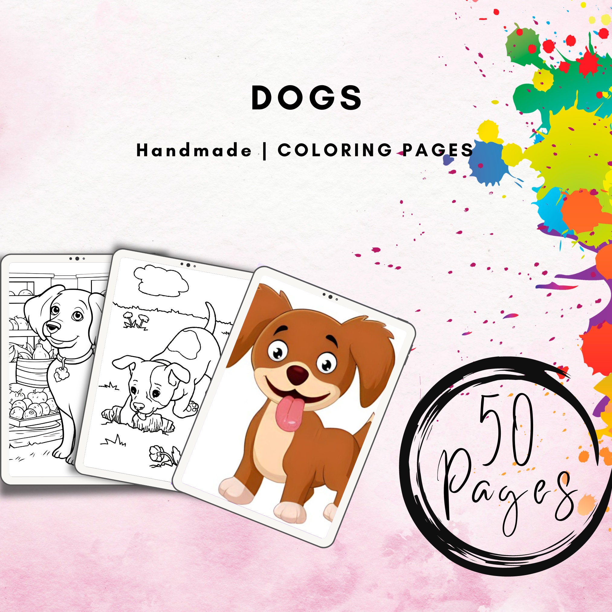 50 Dogs Coloring Pages, Printable Coloring Pages, Coloring Pages for