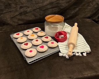 Felt Cookies, Felt Thumbprint Cookies, Felt Food, Pretend Food, Play Food