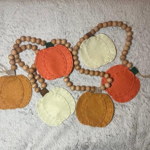 Pumpkin Garland, Fall Garland, Autumn Garland, Thanksgiving Garland, Halloween Garland, Felt Garland