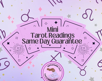 Mini Tarot Reading | 3 Card Tarot Spread | Same Day Guarantee