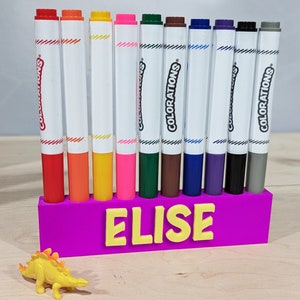 Marker Stand Holds 32 Large Markers Classroom Art Lid Stays Sharable Rubber  Feet 