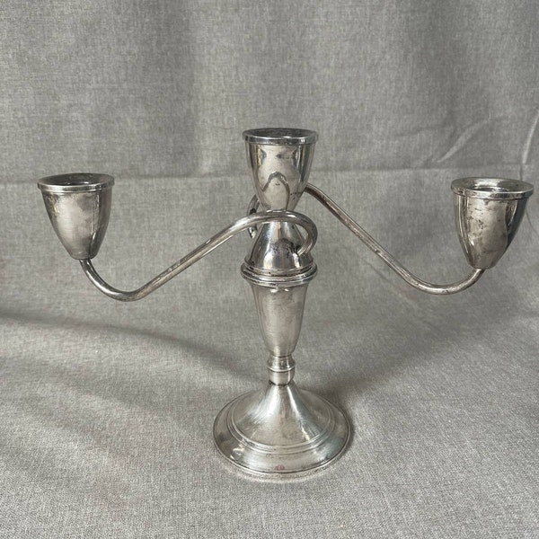 Vintage Weighted Sterling Silver Candelabra Duchin Creation Candle Holder