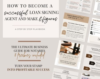 Loan Signing Agent Guide | Earn 100k+ | Step-by-Step Ebook for Notary Success, Certification Tips and Tools for Starting Your Business