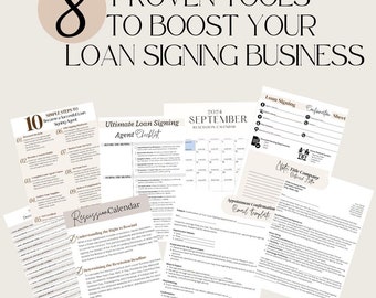 Boost Your Loan Signing Business with Editable Canva Templates: Customizable Checklists, Forms & Resources to Maximize Profit!