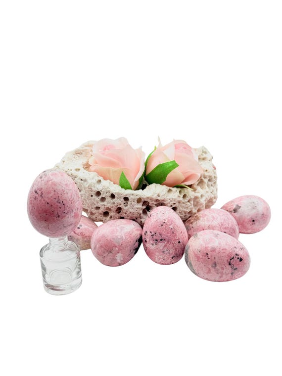 Rhodonite Crystal Egg – Stone of Compassion, Emotional Healing
