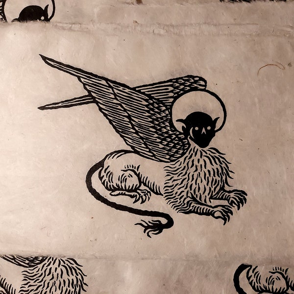 The guardian - Handmade linocut print, 21.5x15cm