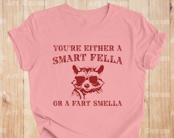 Are You A Smart Fella Or Fart Smella? Meme Hoodie, Trash Panda Sweatshirt, Funny Cartoon Shirt, Cartoon Meme, Weird Sweatshirt