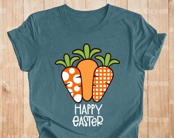 Happy Easter Carrot Shirt, Funny Easter Lover Hoodie, Spring Rabbit Shirt, Women's Easter Shirt, Family Easter Shirt, Cute Carrot Sweatshirt