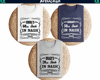 Nashville Birthday Shirts,Nashville Shirt,21st Birthday Nash Bash Shirts,Matching Nashville Birthday Trip Shirts,Personalized Birthday Shirt