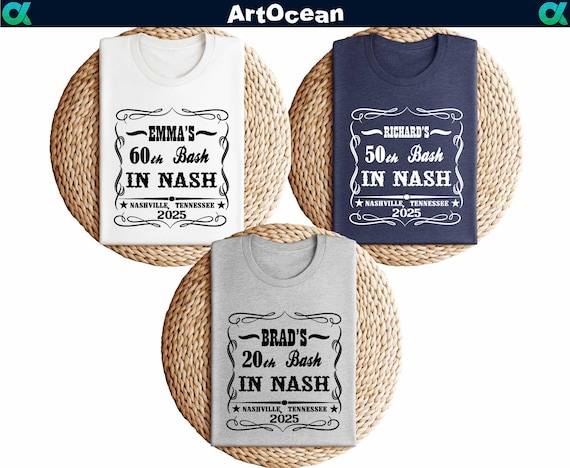 Nashville Birthday Shirts,Nashville Shirt,21st Birthday Nash Bash Shirts,Matching Nashville Birthday Trip Shirts,Personalized Birthday Shirt