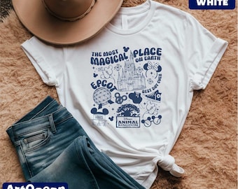The Most Magical Place On Earth T-Shirt, Magical Castle Shirt, Disney World Shirts, Dreamy Castle, Disney Vacation T-Shirt, Disneyland Shirt