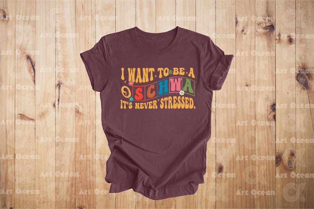 TSIIUO Women's 'Science Of Reading' Graphic Tee - 'I Want To Be A Schwa' Funny Teacher T-Shirt