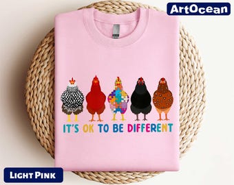 It's Okay To Be Different Sweatshirt, Autism Awareness T-Shirt, Turkey Shirt, Positive T-Shirt,Teacher Autism Sweater, The Good Egg Sweater