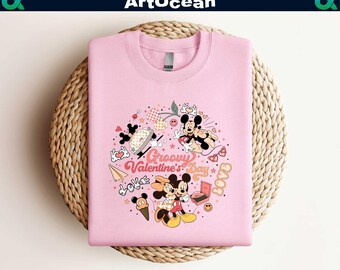 Disney Couple Sweatshirts,Disney Valentines Day Shirt,Mickey and Minnie Valentine Tee,Valentines Gift for Disney Lover,Couples Matching Tee