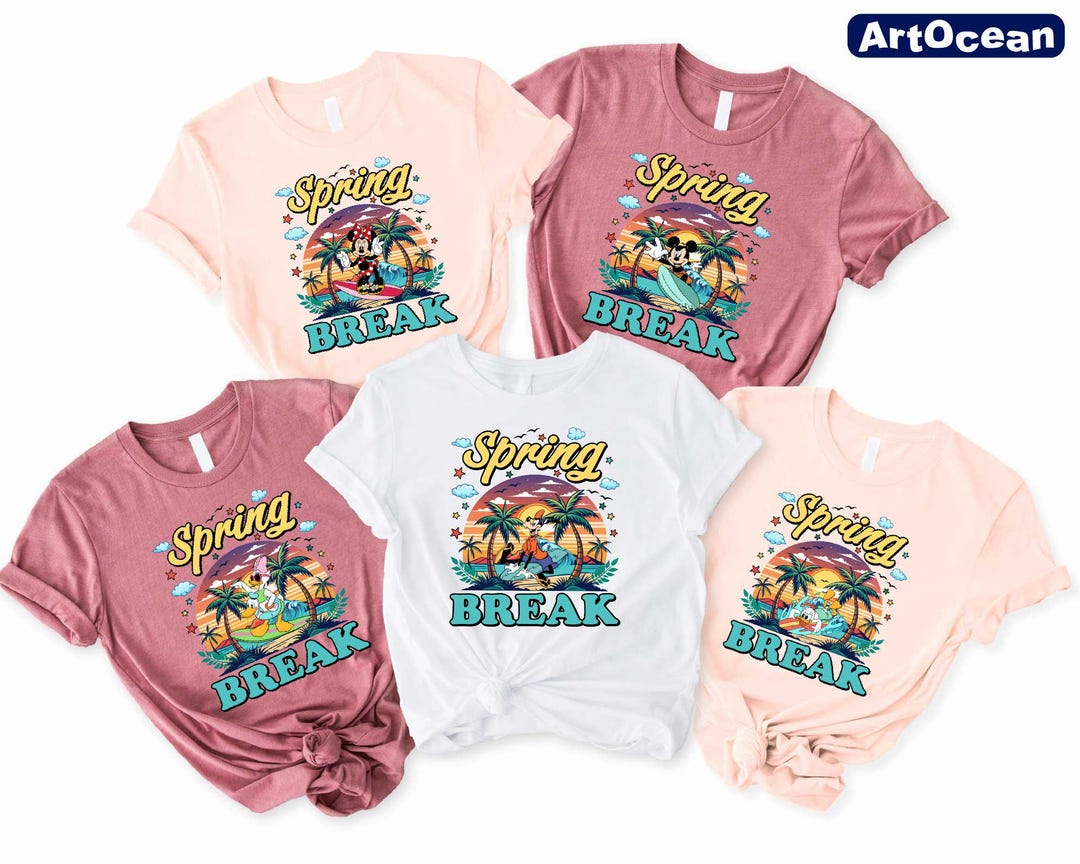 Customize Mickey and Friends Spring Break 2025 Shirt,in My Spring Break ...