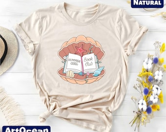 Summer Girl  Book Club Shirt,  Book Lover Shirt, Literary Reader Tee, Beach Tee, Bookworm T-Shirt, Book Girl Shirt, Book Lover Gift
