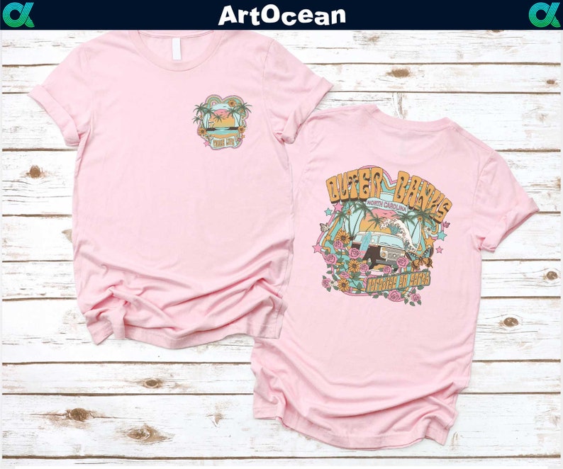 a couple of pink shirts sitting on top of a wooden floor