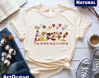 Mickey Mouse And Friends Thanksgiving T-Shirt, Disney Shirt, Happy Thanksgiving Shirt, Autumn Shirt, Fall Vibes Shirt, Funny Turkey Tee