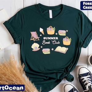 Book Girl Summer Shirt,Summer Book Club Bookish Shirt,Beach Book Lover Vacation Tee,Romance Reader Tee,Girly Bookish Gift,Funny Booktok Tee