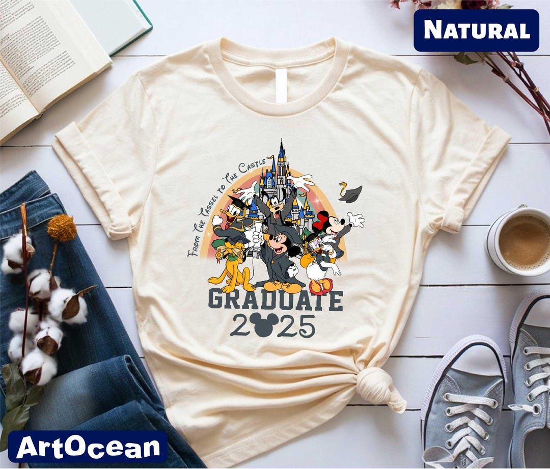 Mickey and Friends Graduate 2025 Shirt,senior Trip Disney Graduation Shirt,from the Tassel to