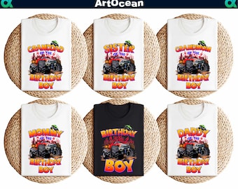 Boys Custom Monster Truck Birthday Shirt,Monster Birthday Shirt,Monster Truck Birthday Family Matching,Monster Truck Birthday Gift for Kids