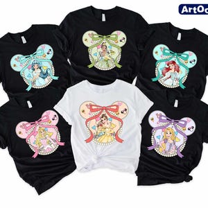 Coquette Bow Disney Princess Shirt,Mickey Ears Princess,Magic Kingdom Girly Disney Girl Trip Tee,WDW Disneyland Birthday Girl,Fantasia Baby