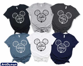 Custom Disney Cruise Shirt,Disney Cruise 2026 Shirt, Disney Family Cruise Trip Tee, Let's Cruise, Disney Wish Dream Magic Wonder Fantasy Tee